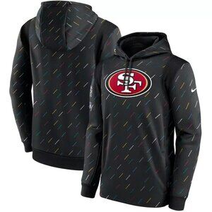 Nike NFL On Field Crucial Catch Intercept Cancer San Francisco 49ers Hoddie -M